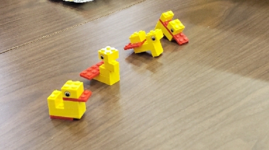 Our team's Lego ducks. 