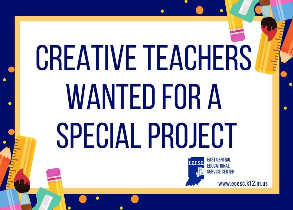 Graphic: Creative Teachers Wanted for a Special Project.