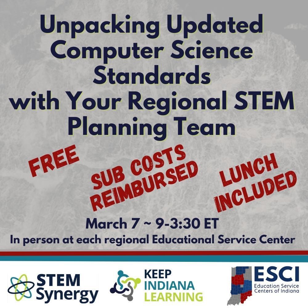 Graphic: Unpacking Updated Computer Science Standards with Your Regional STEM Planning Team